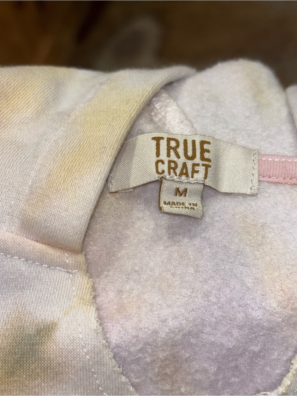 True Craft Pastel Tie-Dye Hoodie in Pink, Green & Yellow - Picture 2 of 3